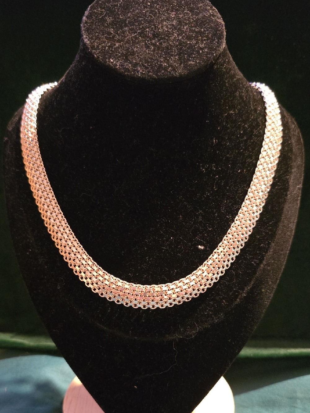 Milor Elegant Multi-Row Sterling Silver Chain Necklace